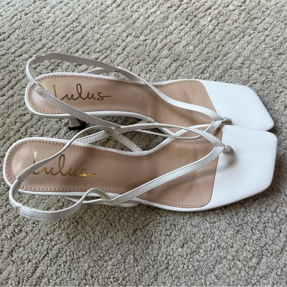 Lulus White Strappy Heels - Picture 2 of 4